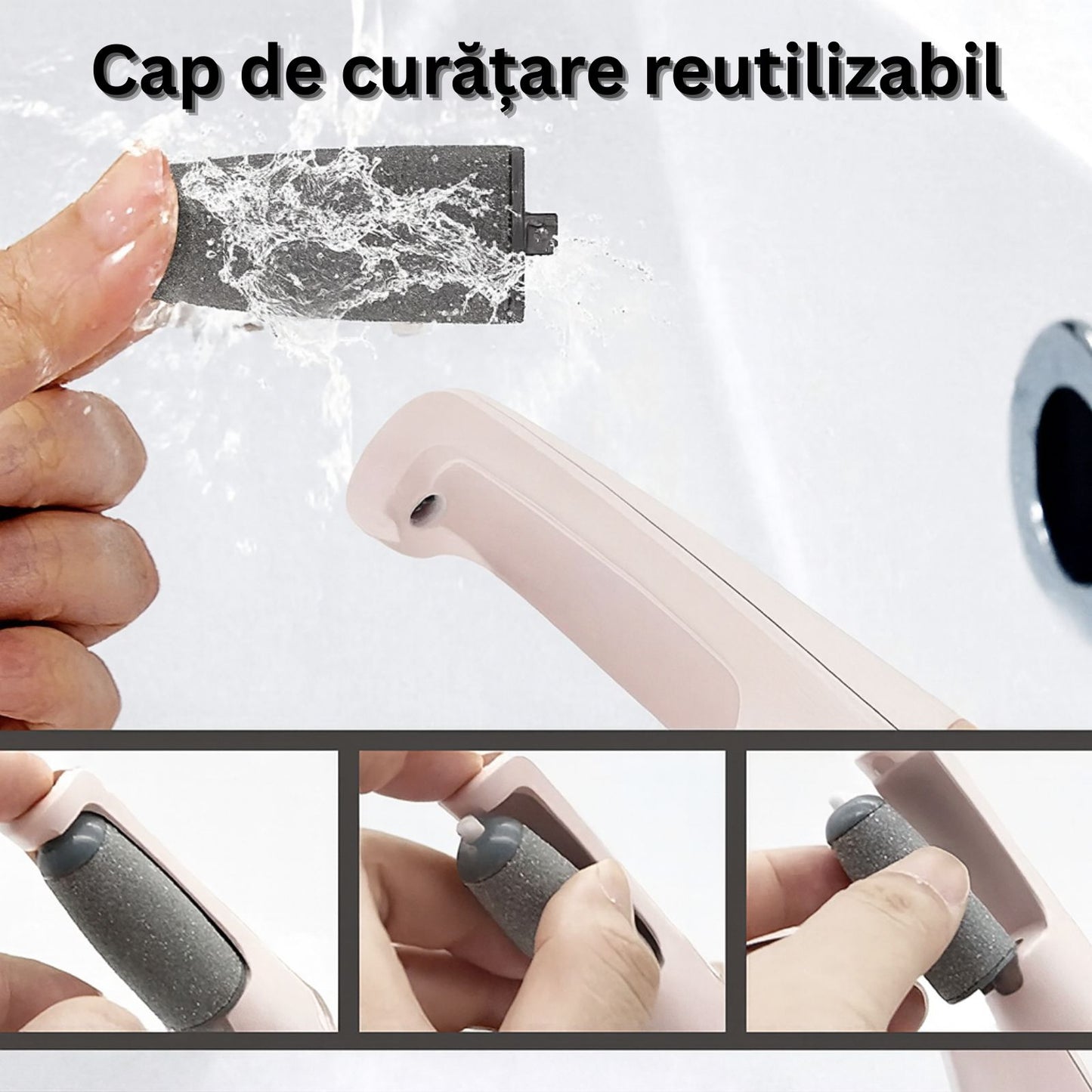 Pilă electrică 2 în 1 – exfoliere rapidă și netezire perfectă