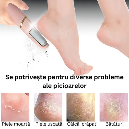 Pilă electrică 2 în 1 – exfoliere rapidă și netezire perfectă
